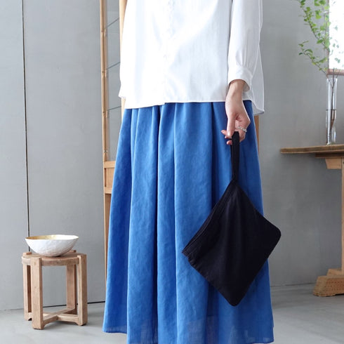 petal pouch _ no,1 / supima cotton × linen